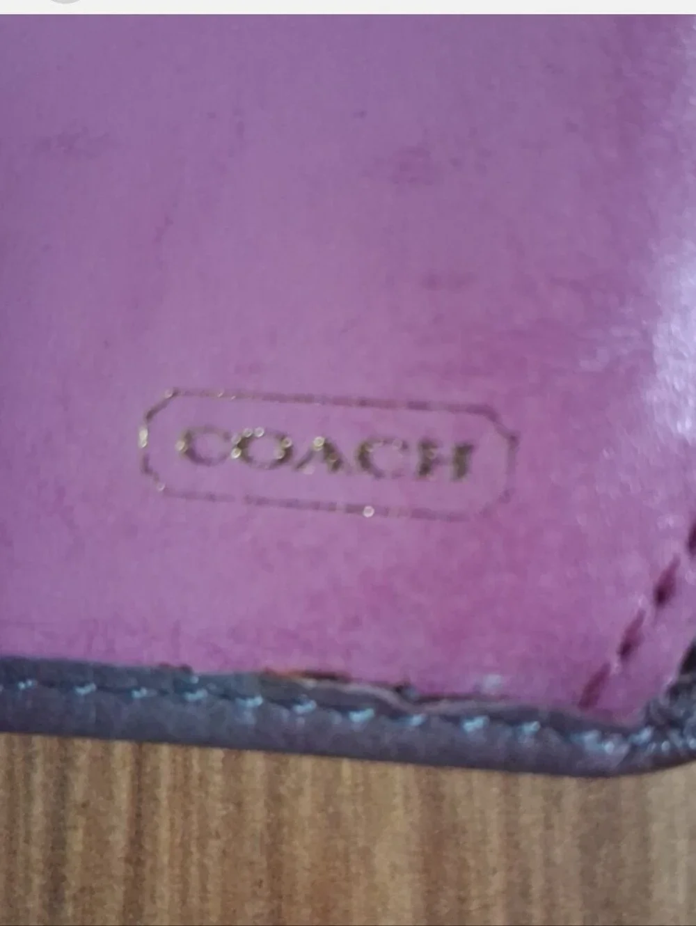 Coach Leather Buckle Wallet Clutch